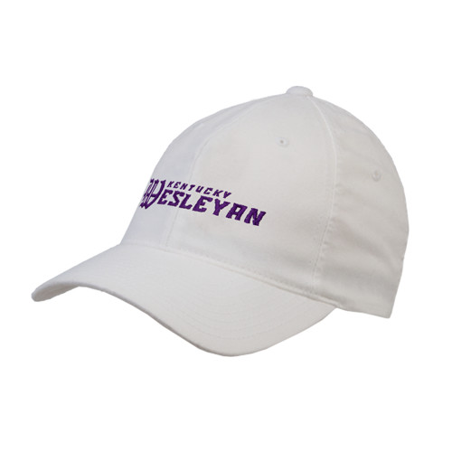  White Flexfit Structured Low Profile Hat - Kentucky Wesleyan