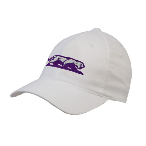  White Flexfit Structured Low Profile Hat - Panther