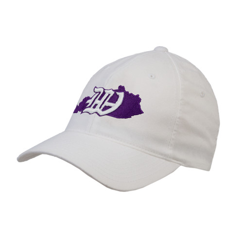  White Flexfit Structured Low Profile Hat - Kentucky W