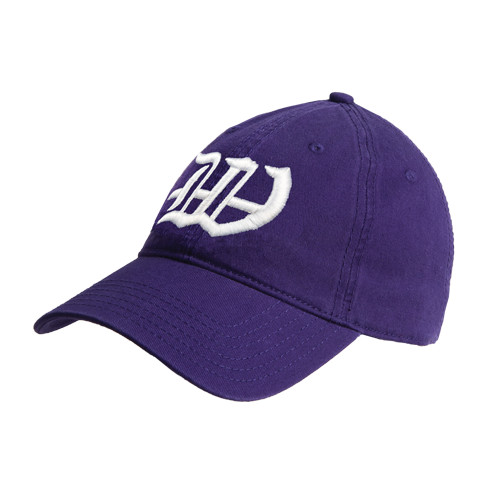  Purple Unstructured Adjustable Low Profile Hat - W