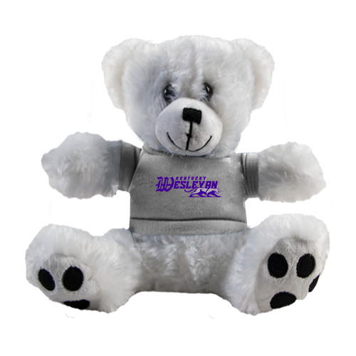  Plush Big Paw 8 1/2 inch White Bear w/Grey Shirt - Primary Logo