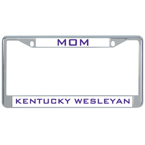  Mom Metal License Plate Frame in Chrome - Mom