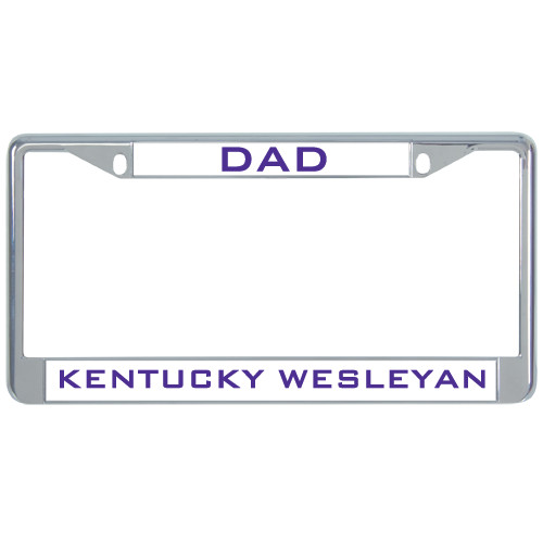  Dad Metal License Plate Frame in Chrome - Dad
