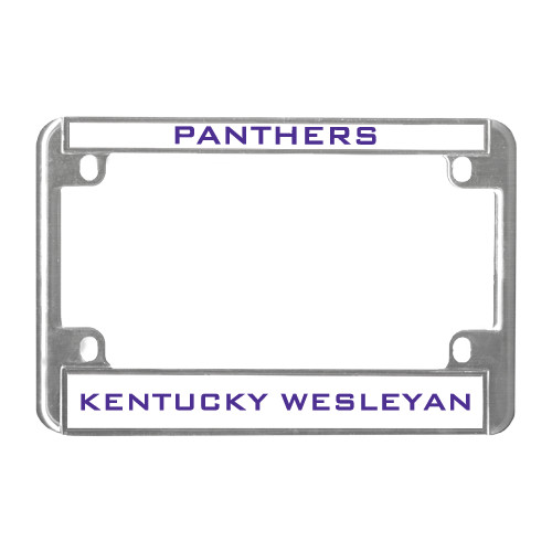  Metal Motorcycle License Plate Frame in Chrome - Panthers