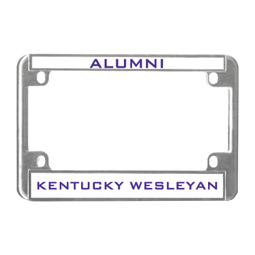  Metal Motorcycle License Plate Frame in Chrome - Alumni