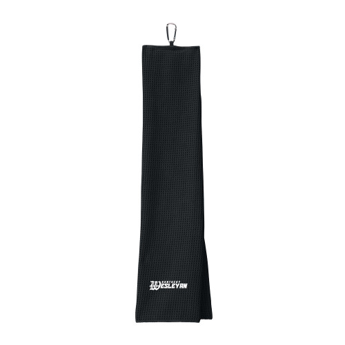  Black Waffle Microfiber Golf Towel - Kentucky Wesleyan