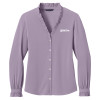 Thumbnail image for  Brooks Brothers Womens Purple Ash Long Sleeve Ruffle Collar Blouse