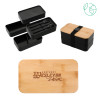 Thumbnail image for  Stackable Bamboo Fiber Black Bento Box
