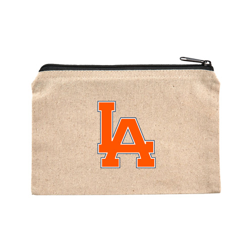  8oz. Natural Cotton Travel Pouch - LA Monogram