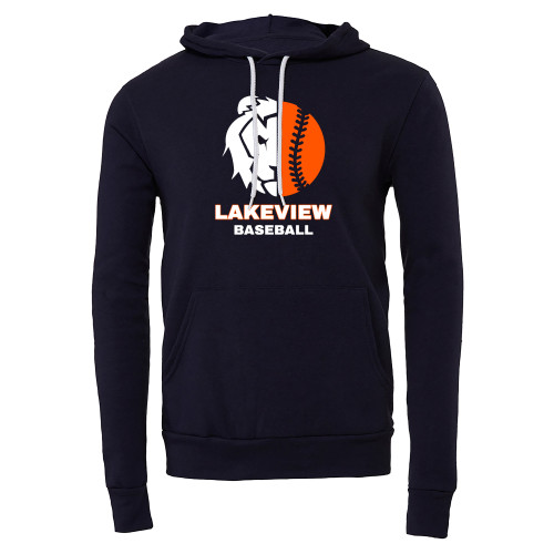 Lakeview Academy Bella + Canvas Navy Fleece Hood