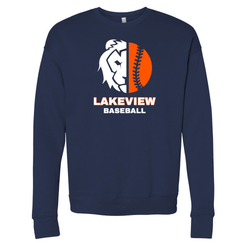 Lakeview Academy Bella + Canvas Navy Fleece Crew
