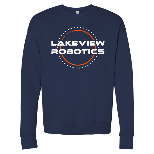  Bella + Canvas Navy Fleece Crew - Lakeview Robotics