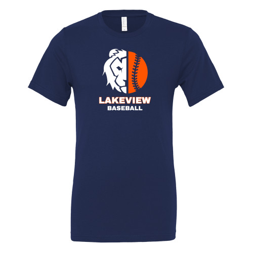 Lakeview Academy Bella + Canvas Navy Jersey Cotton T Shirt