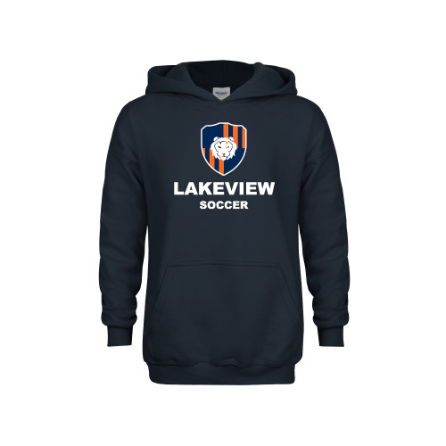  Youth Navy Fleece Hoodie - Lakeview Shield Soccer