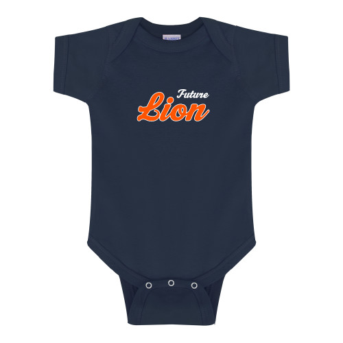  Navy Infant Onesie - Baby Lion