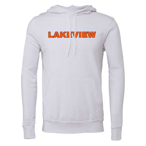  Bella + Canvas White Fleece Hood - Lakeview