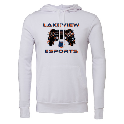  Bella + Canvas White Fleece Hood - Lakeview Esports Controller