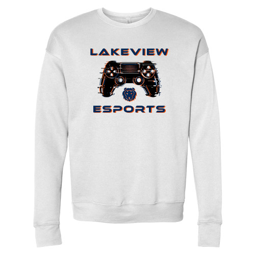  Bella + Canvas White Fleece Crew - Lakeview Esports Controller