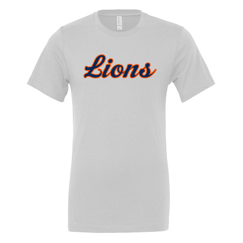  Bella + Canvas White Jersey Cotton T Shirt - Lions Script