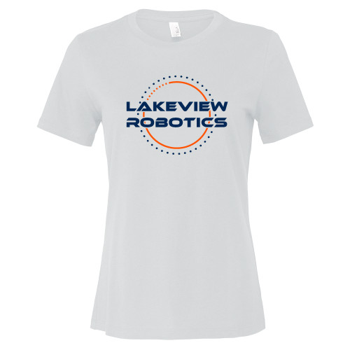  Bella + Canvas Womens White Relaxed Cotton T Shirt - Lakeview Robotics