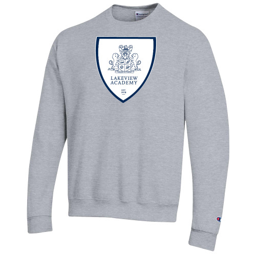  Champion Heather Grey Fleece Crew - Lakeview Crest