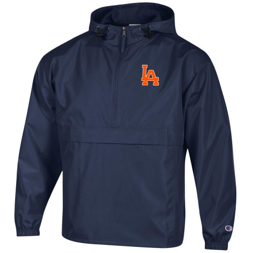  Champion Navy Packable Jacket - LA Monogram