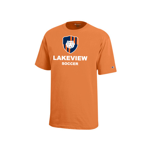  Champion Youth Spirit Orange Short Sleeve Tee - Lakeview Shield Soccer