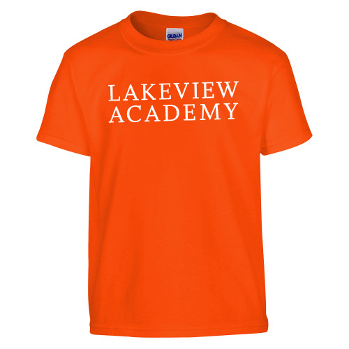  Youth Orange T Shirt - Lakeview Academy Stacked