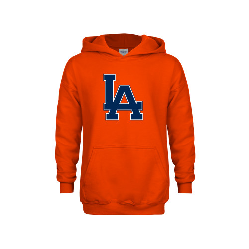  Youth Orange Fleece Hoodie - LA Monogram