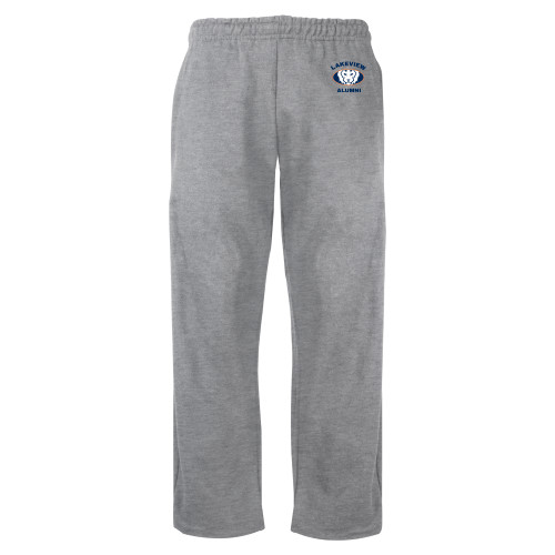  Grey Fleece Open Bottom Pant - Lakeview Alumni w Oval Lion