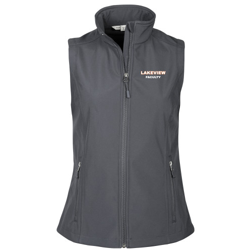  Womens Charcoal Core Softshell Vest - Lakeview Faculty