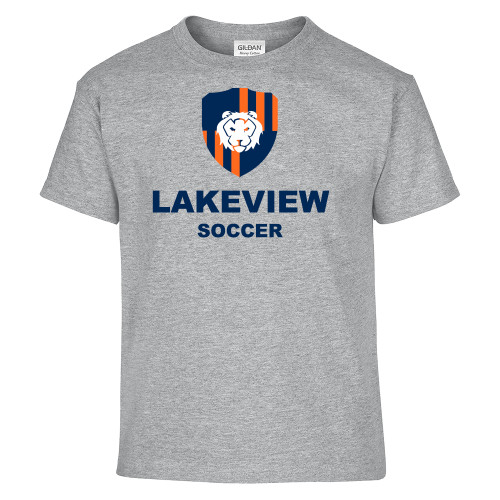  Youth Grey T Shirt - Lakeview Shield Soccer