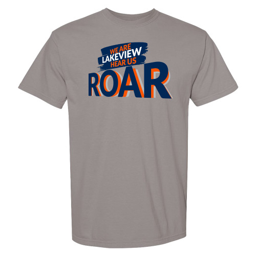  Comfort Colors Grey T Shirt - We Are Lakeview Hear Us Roar