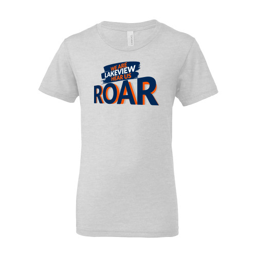  Bella + Canvas Youth Ash Grey Jersey T Shirt - We Are Lakeview Hear Us Roar