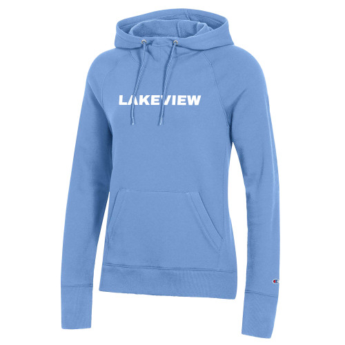  Champion Womens Light Blue Pull Over Hood - Lakeview