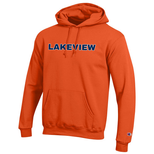  Champion Orange Fleece Hoodie - Lakeview