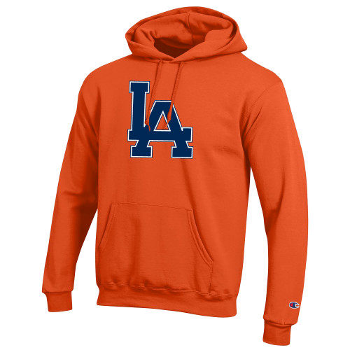  Champion Orange Fleece Hoodie - LA Monogram
