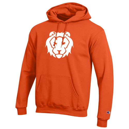  Champion Orange Fleece Hoodie - Lion