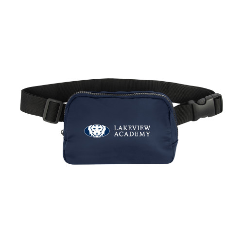 Anywhere Navy Belt Bag - Lakeview Academy w Oval Lion Horizontal