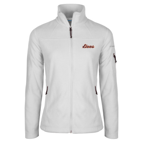  Columbia Womens Full Zip White Fleece Jacket - Lion