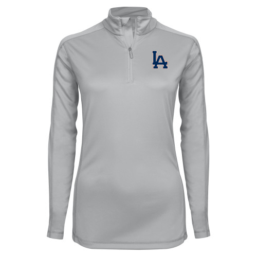  Syntrel Womens Platinum Interlock 1/4 Zip - LA Monogram