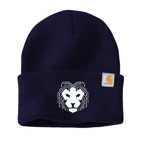  Carhartt Navy Knit Beanie w/Cuff - LA Robotics Mark
