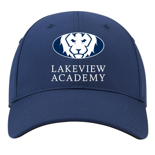 Callaway Performance Navy Front Crest Hat - Lakeview Academy w Oval Lion Stacked