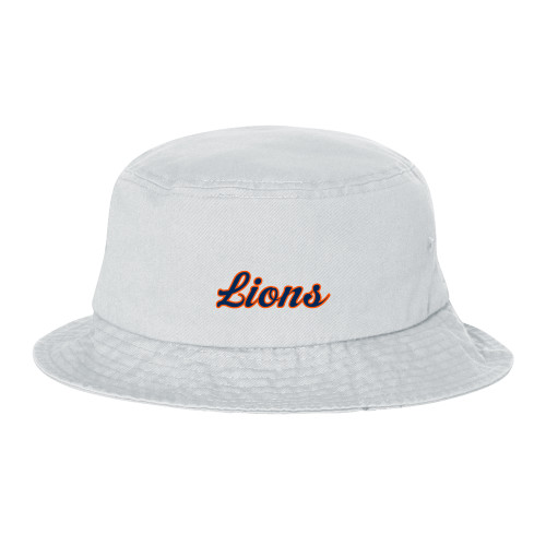  Sportsman White Bucket Hat - Lion