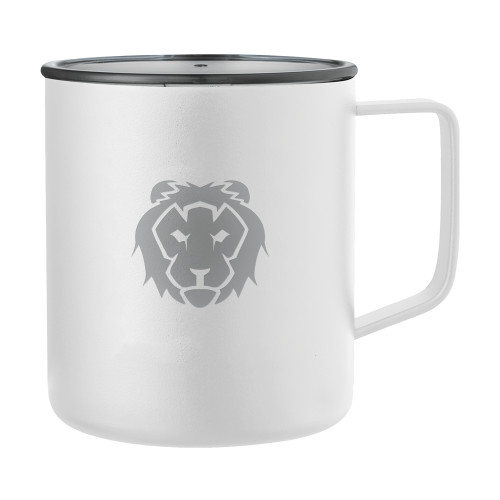  Rover Camp Vacuum Insulated White Mug 14oz - Lion Engraved