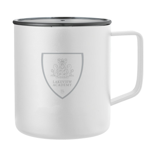  Rover Camp Vacuum Insulated White Mug 14oz - Lakeview Crest Engraved