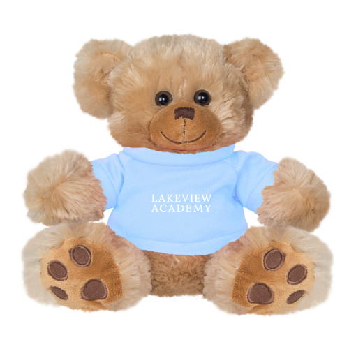  Plush Big Paw 8 1/2 inch Brown Bear w/Light Blue Shirt - Lakeview Academy Stacked