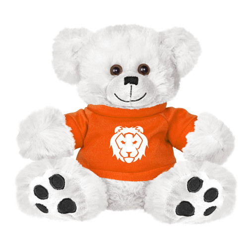  Plush Big Paw 8 1/2 inch White Bear w/Orange Shirt - Lion