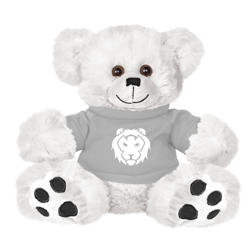  Plush Big Paw 8 1/2 inch White Bear w/Grey Shirt - Lion