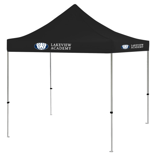  9 ft x 9 ft Black Tent - Catawba Primary Wordmark